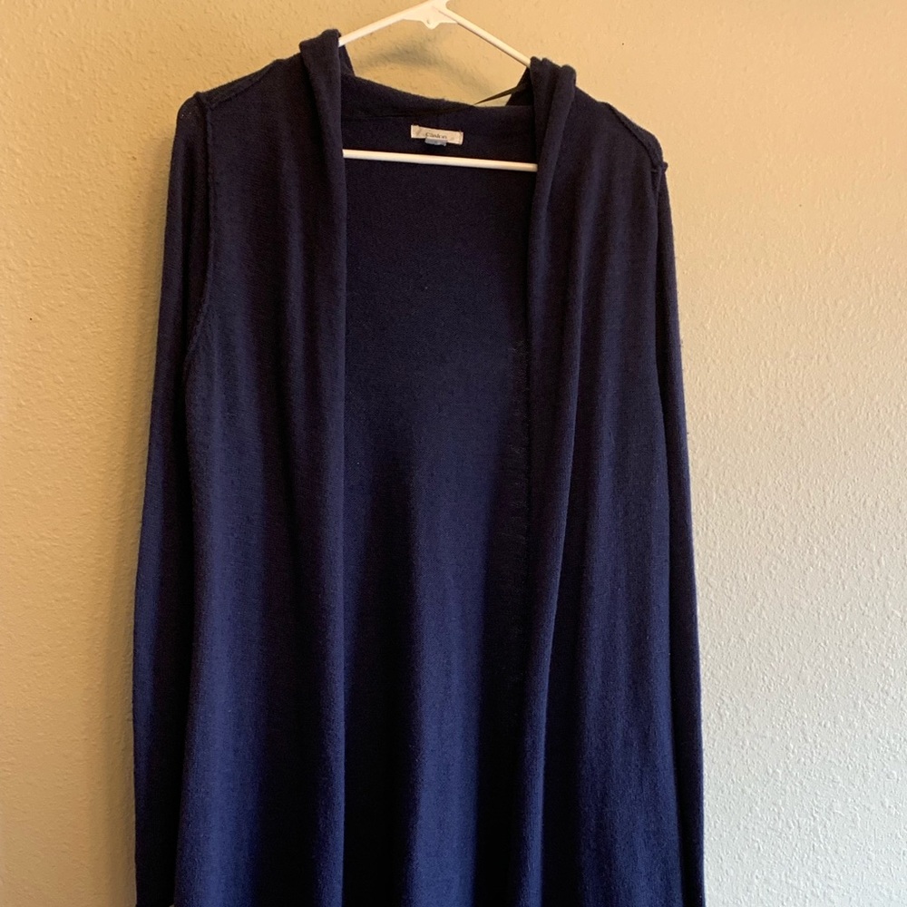 Hooded cardigan sweater